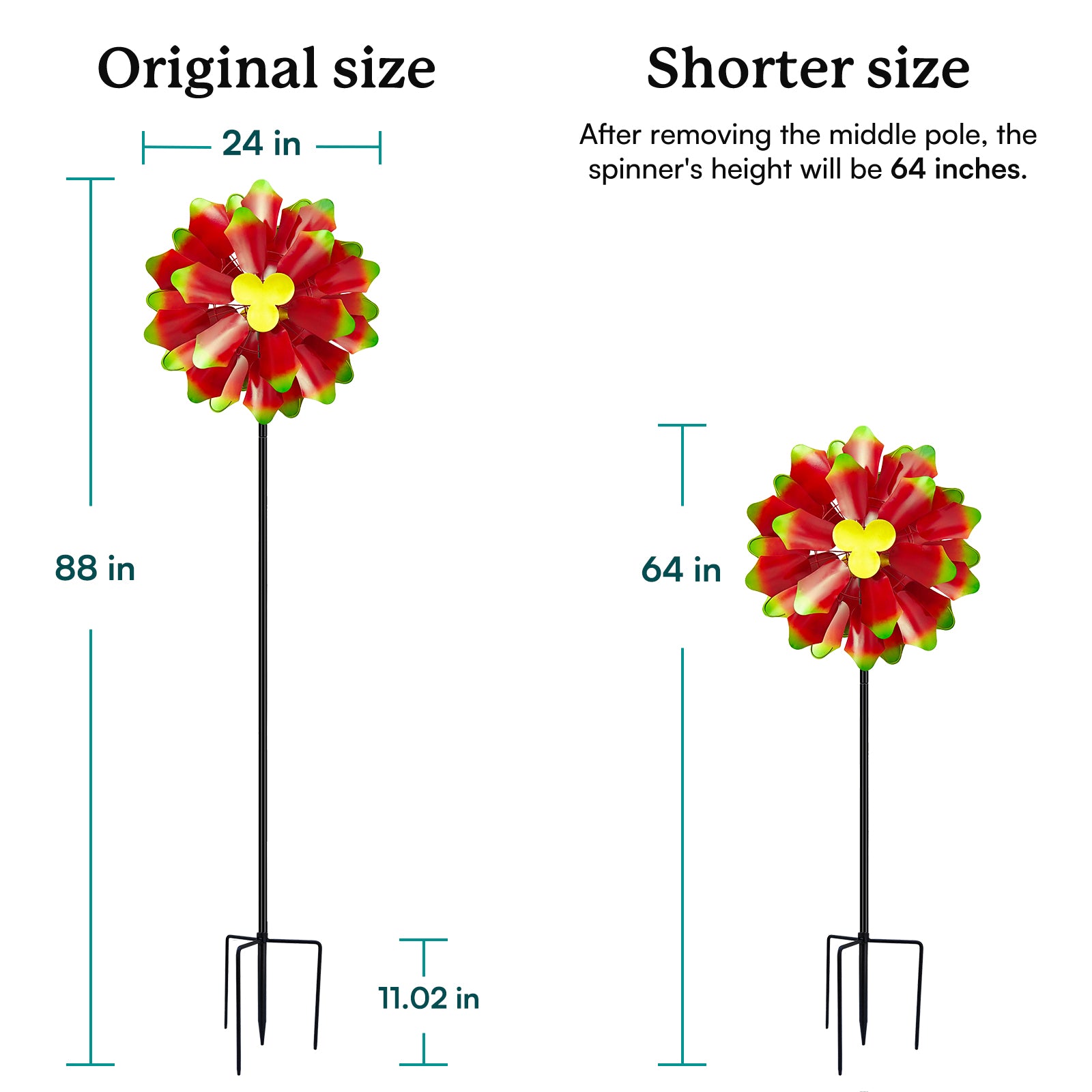 Radiant Dahlia Solar Wind Spinner