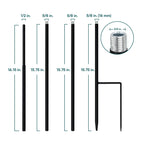 Wind Spinner Replacement Poles- 5/8 inch diameter (φ16mm)