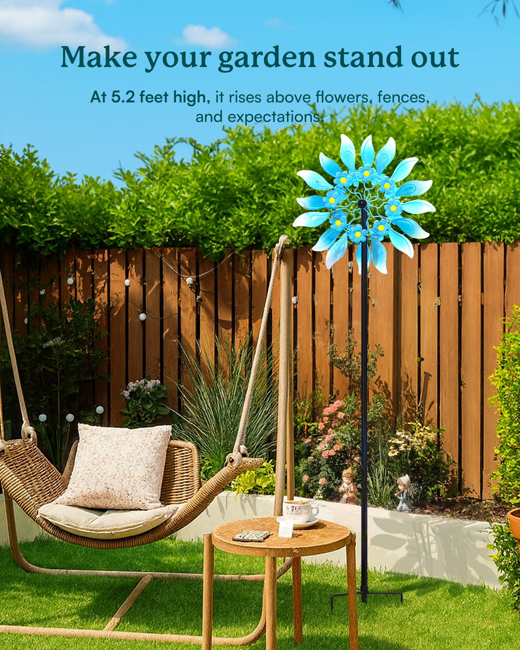 Azure Ripple Wind Spinner