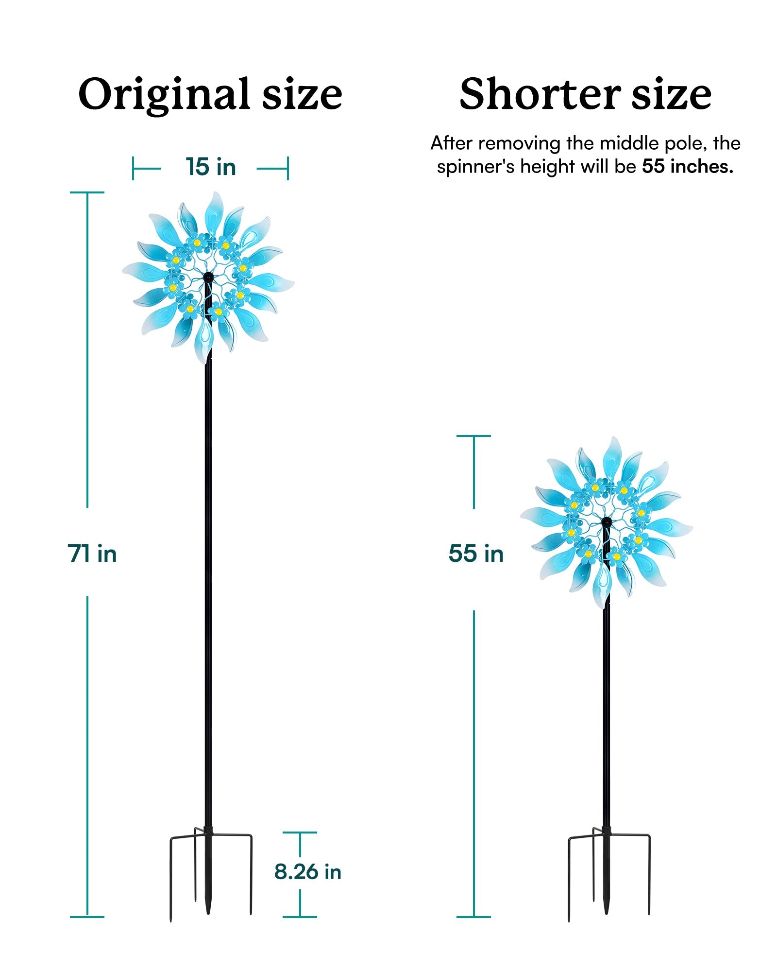 Azure Ripple Wind Spinner