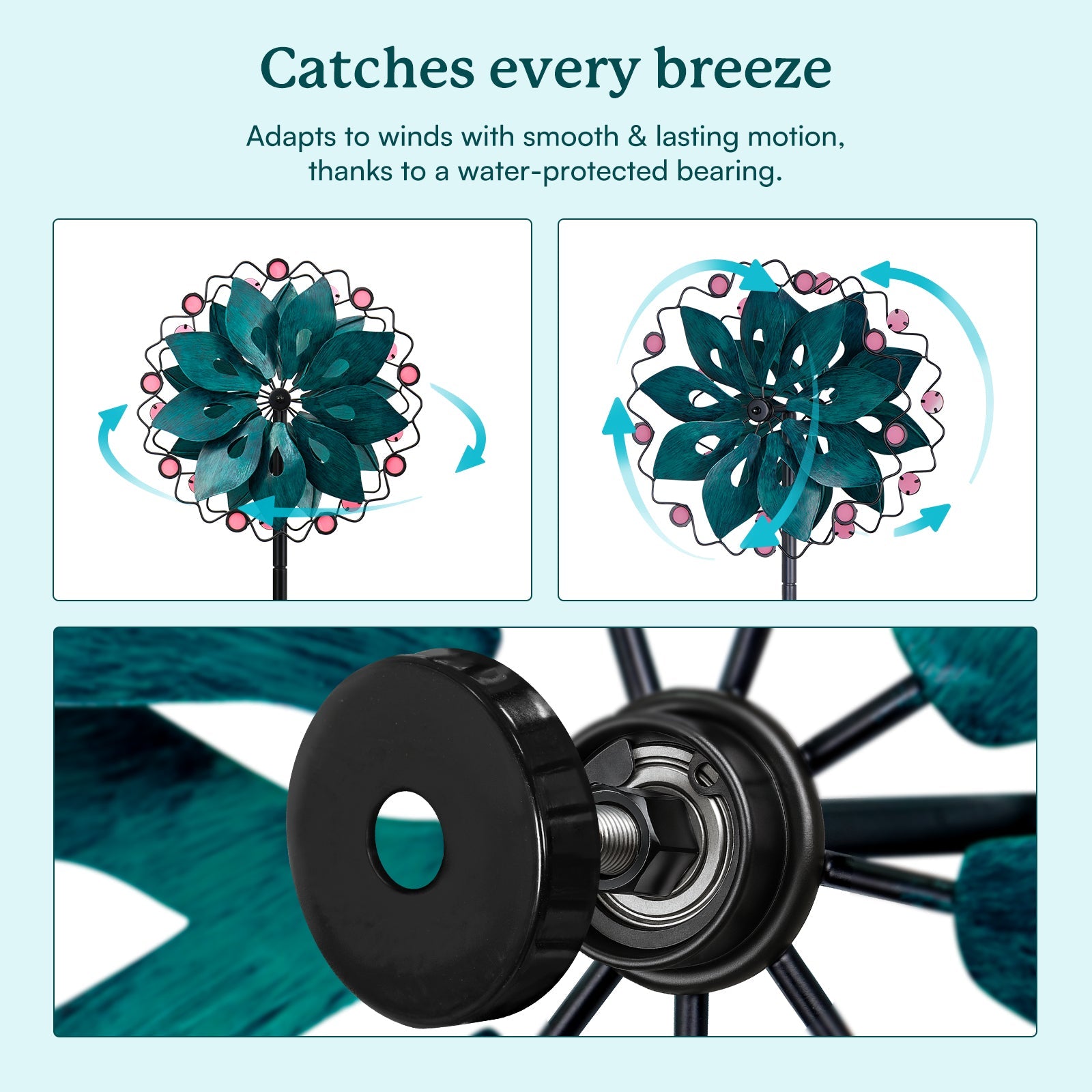 Neon Blossom Wind Spinner