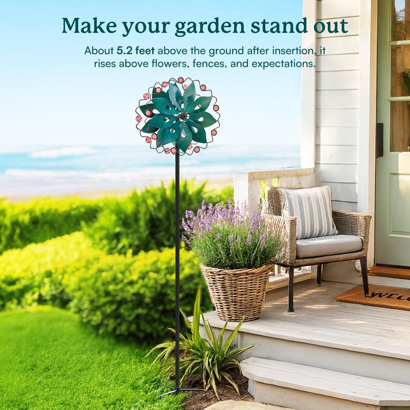 Neon Blossom Wind Spinner