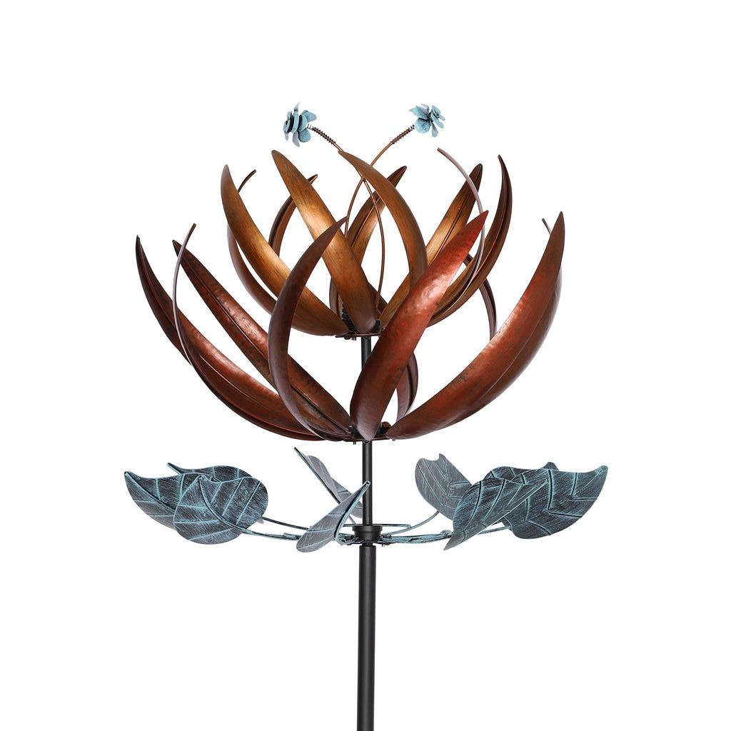 Copper Flower Wind Spinner
