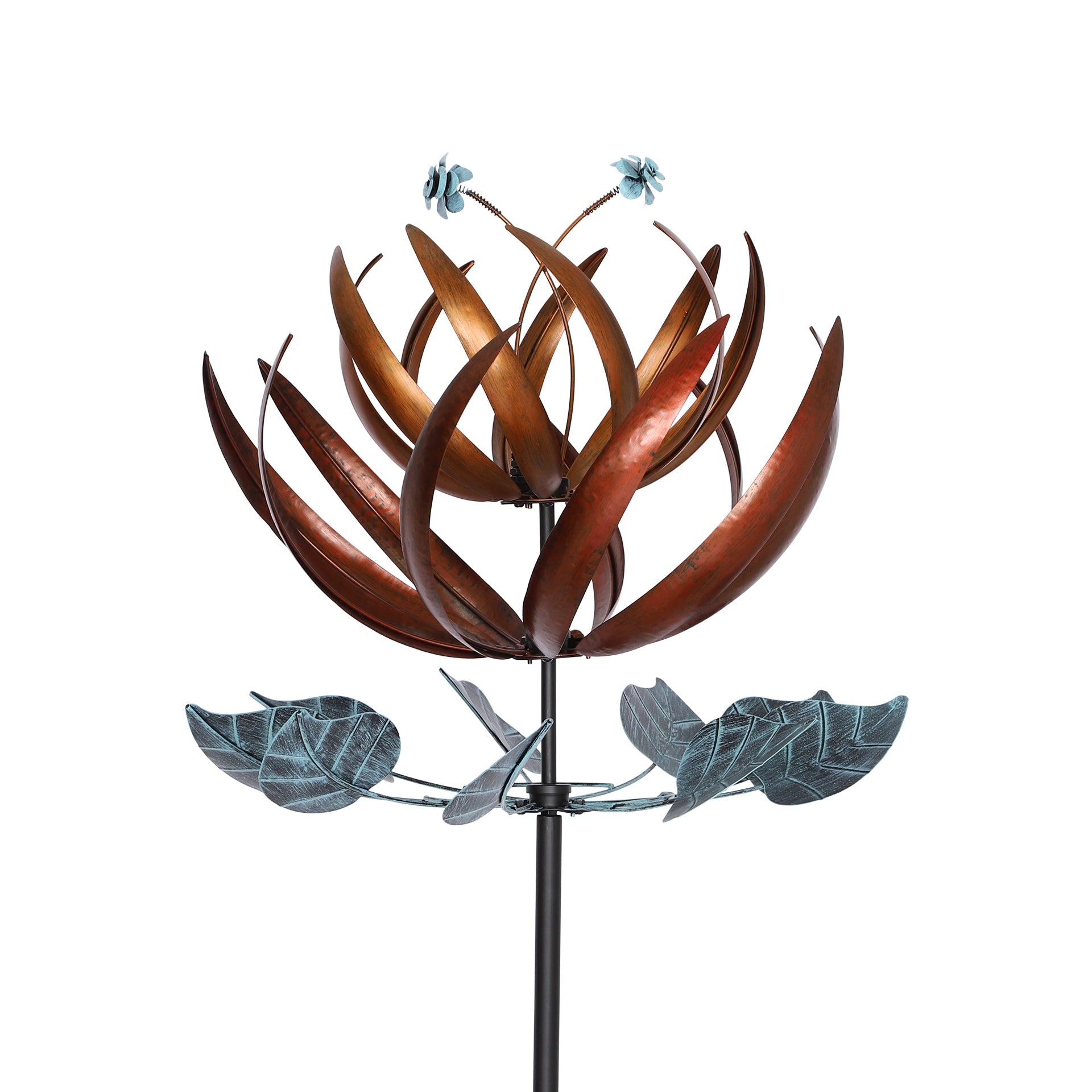 Copper Flower Wind Spinner