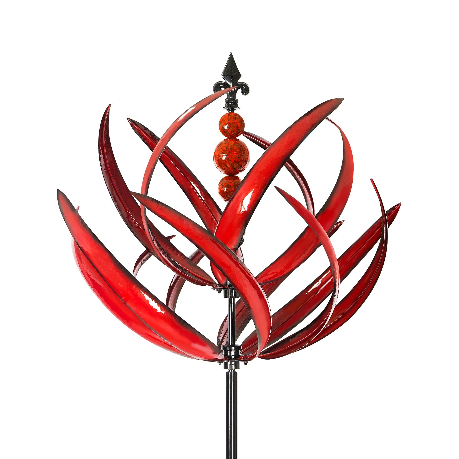 Crimson Lotus Wind Spinner