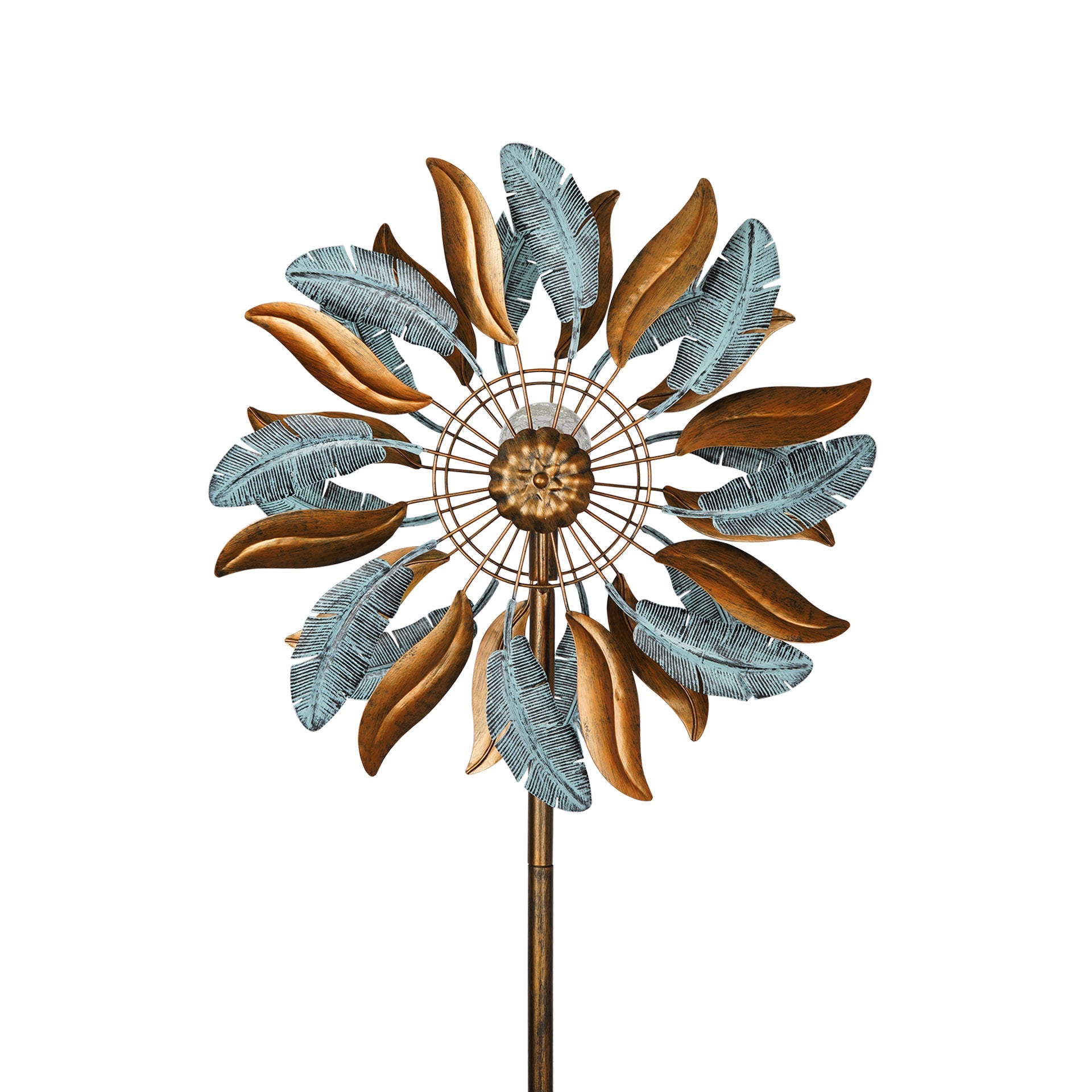 Sunburst Feather Solar Wind Spinner