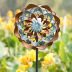 Retro Zinnia Solar Wind Spinner