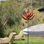 Crimson Lotus Wind Spinner