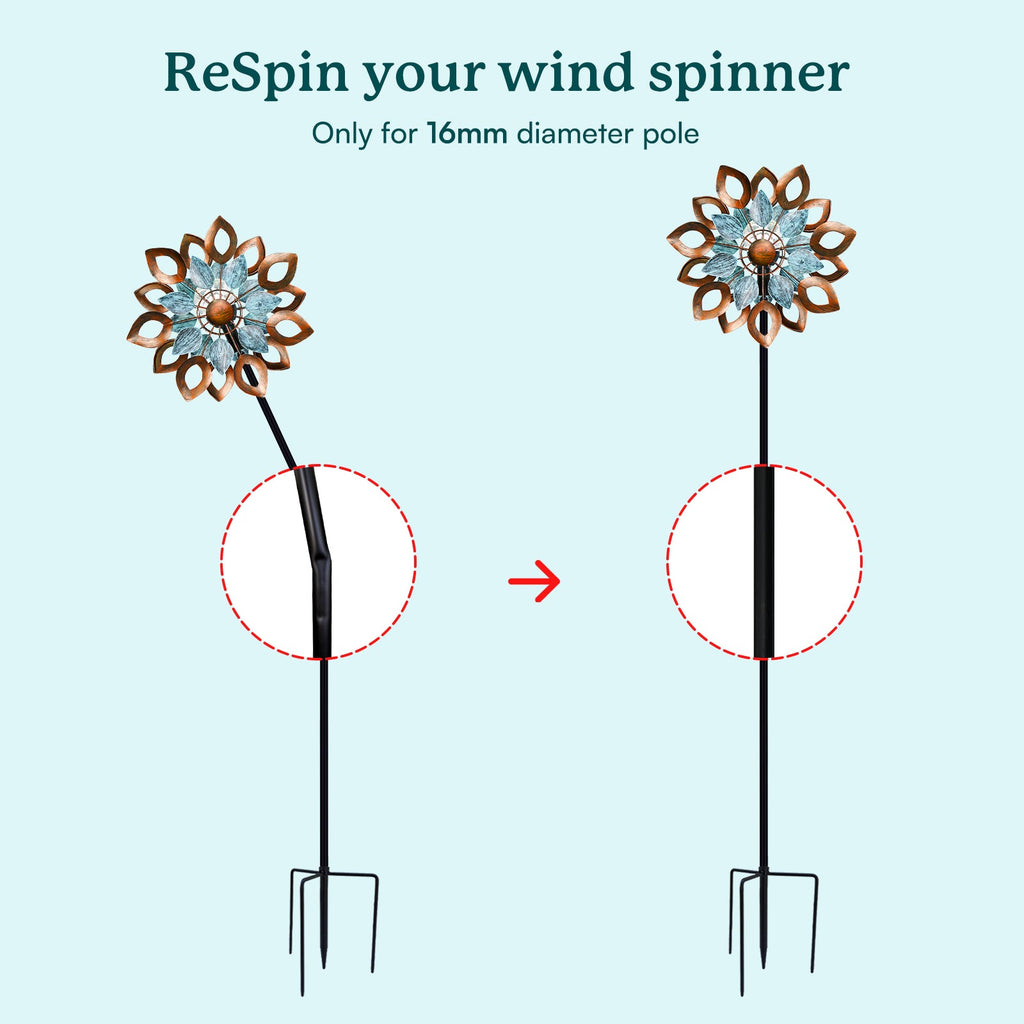 Wind Spinner Replacement Poles- 5/8 inch diameter (φ16mm)