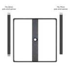 Metal Square Base for 22mm/19mm Calibre Wind Spinners