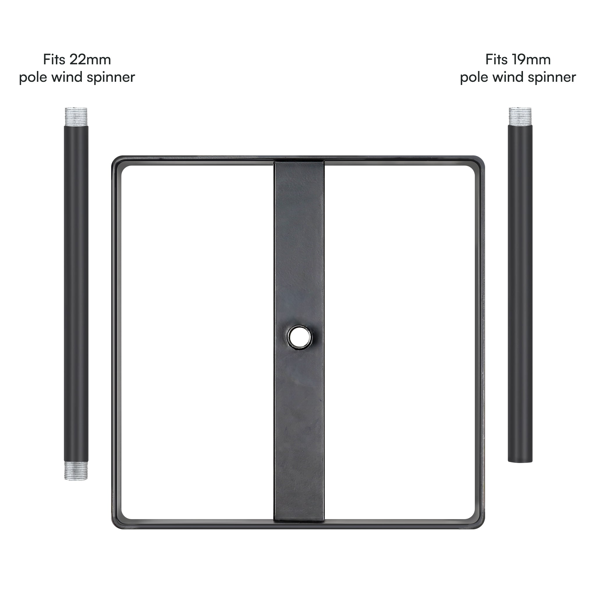 Metal Square Base for 22mm/19mm Calibre Wind Spinners