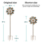 Sunburst Feather Solar Wind Spinner