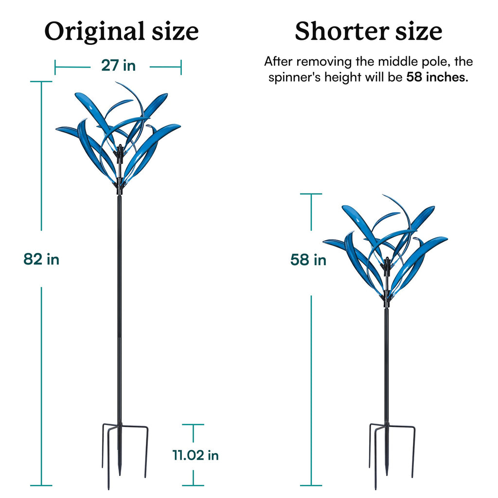 Blue Magnolia Wind Spinner