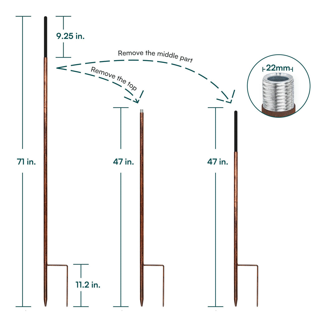Wind Spinner Replacement Poles