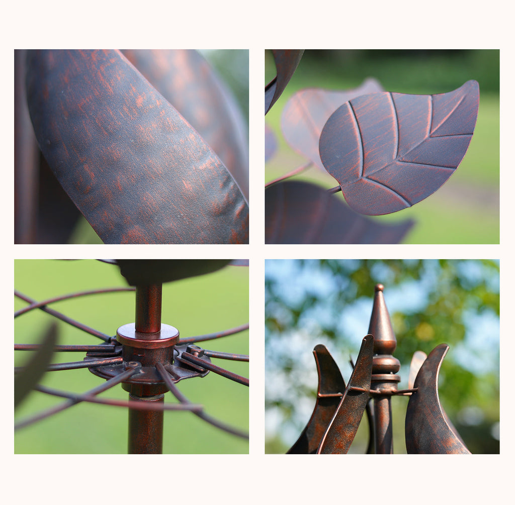 Copper Tulip Wind Spinner