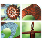 Dual Camellia Wind Spinner