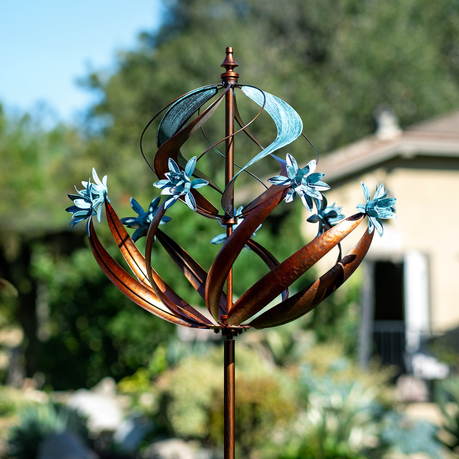 Globe Flower Wind Spinner