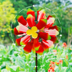 Radiant Dahlia Solar Wind Spinner