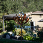 Copper Flower Wind Spinner