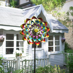 Rainbow Zinnia Wind Spinner