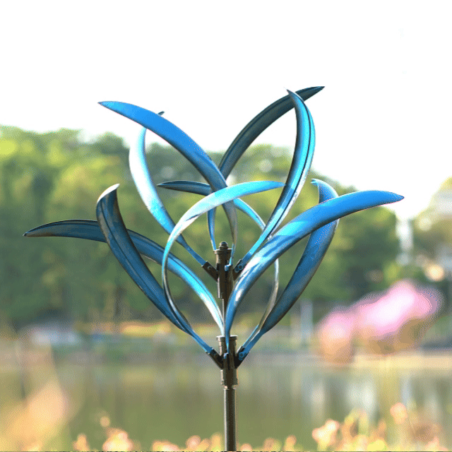 Blue Magnolia Wind Spinner