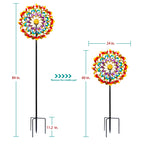 Rainbow Zinnia Wind Spinner