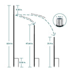 Wind Spinner Replacement Poles- 5/8 inch diameter (φ16mm)