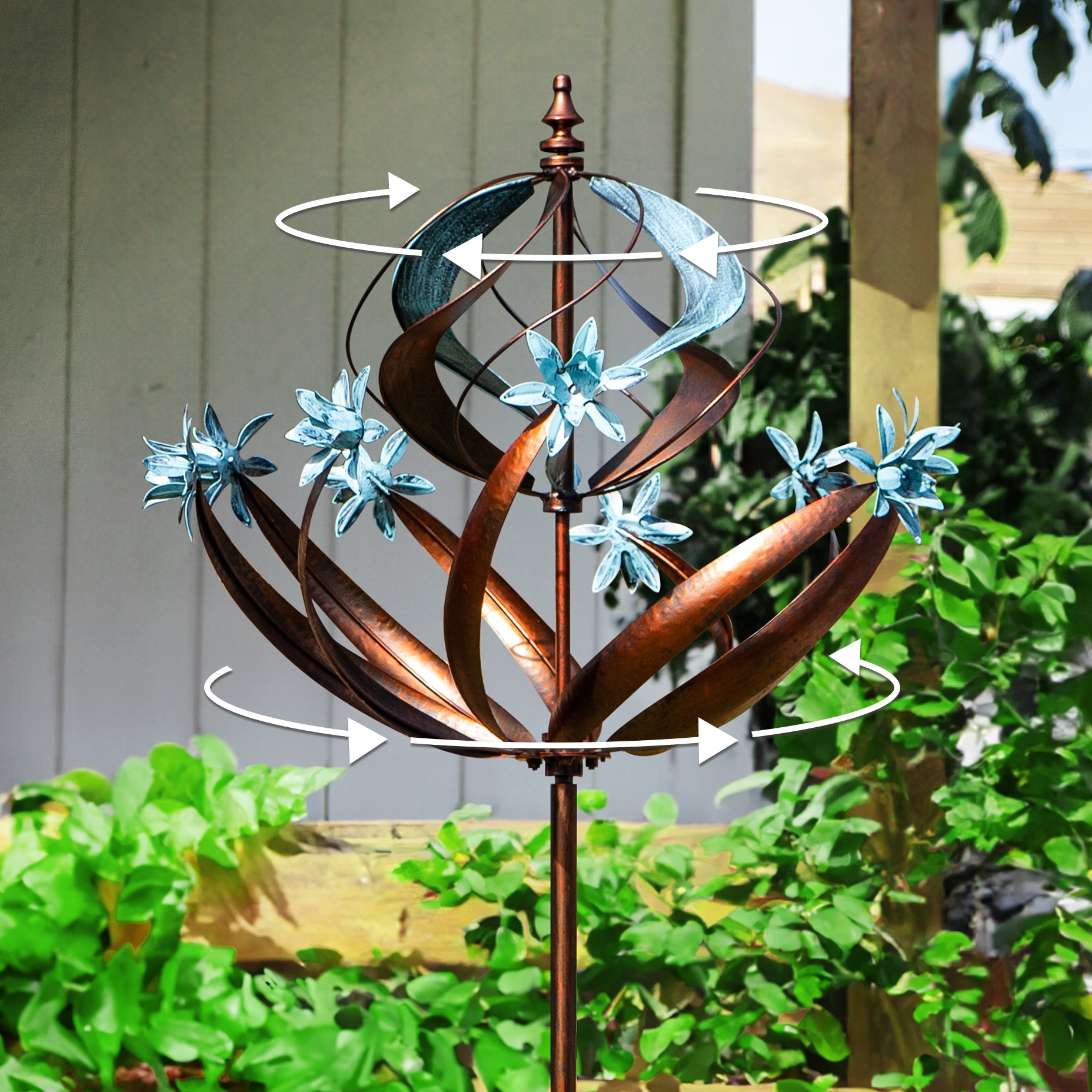 Globe Flower Wind Spinner