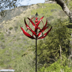 Crimson Lotus Wind Spinner