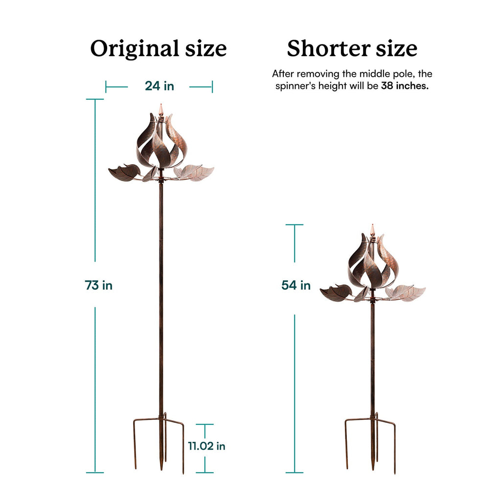 Copper Tulip Wind Spinner