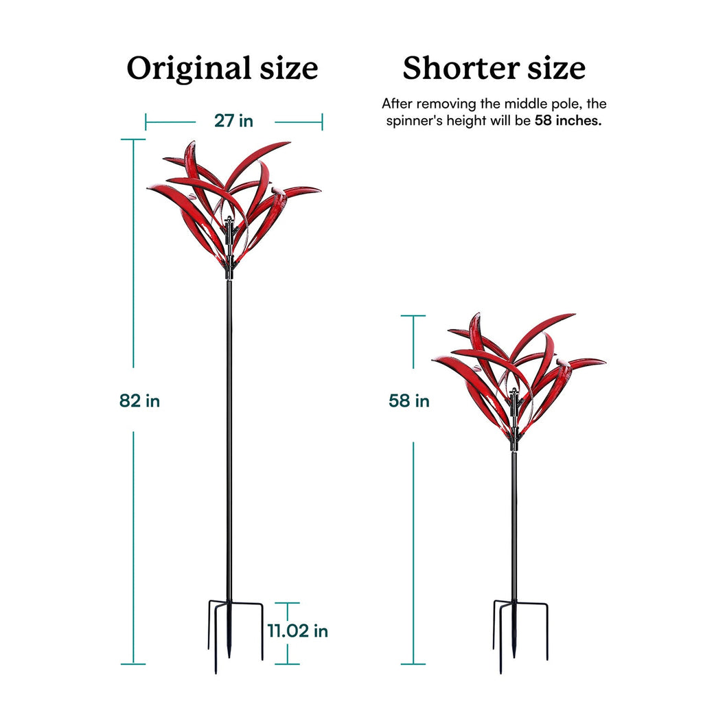 Crimson Magnolia Wind Spinner