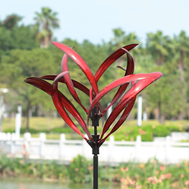 Crimson Magnolia Wind Spinner