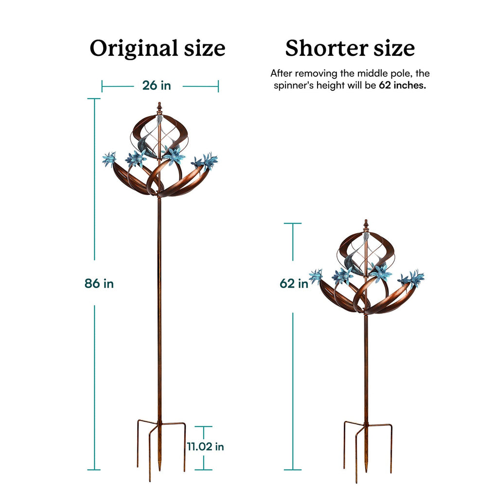 Globe Flower Wind Spinner