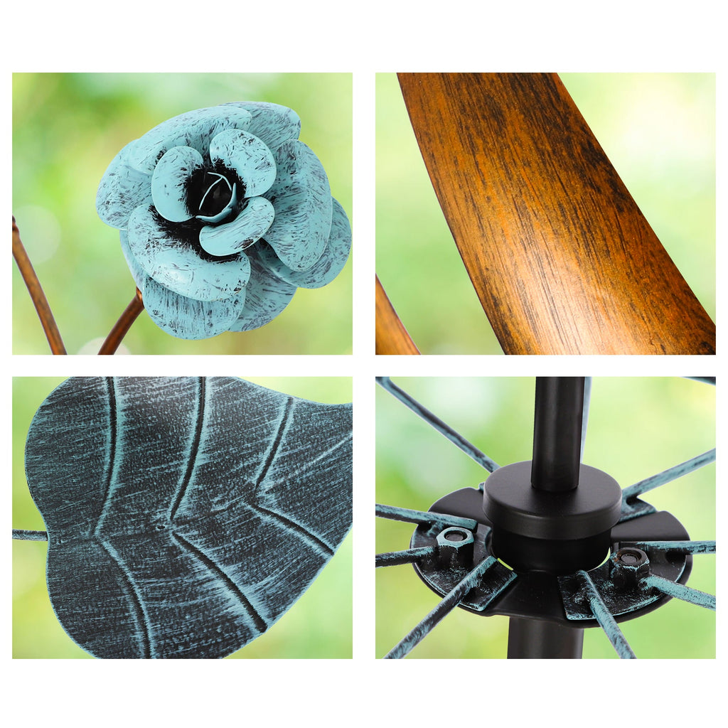 Copper Flower Wind Spinner