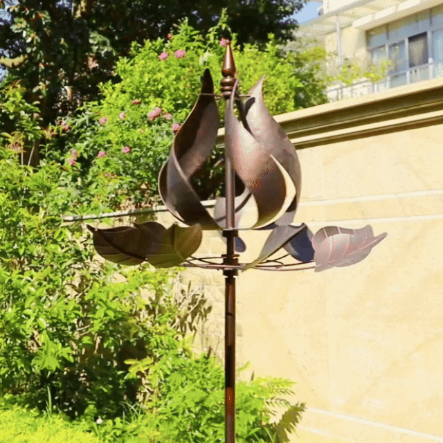 Copper Tulip Wind Spinner