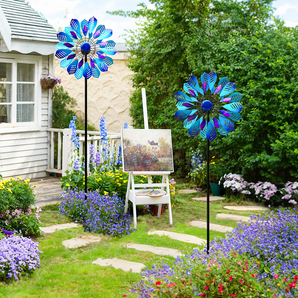 Peacock Feather Wind Spinner