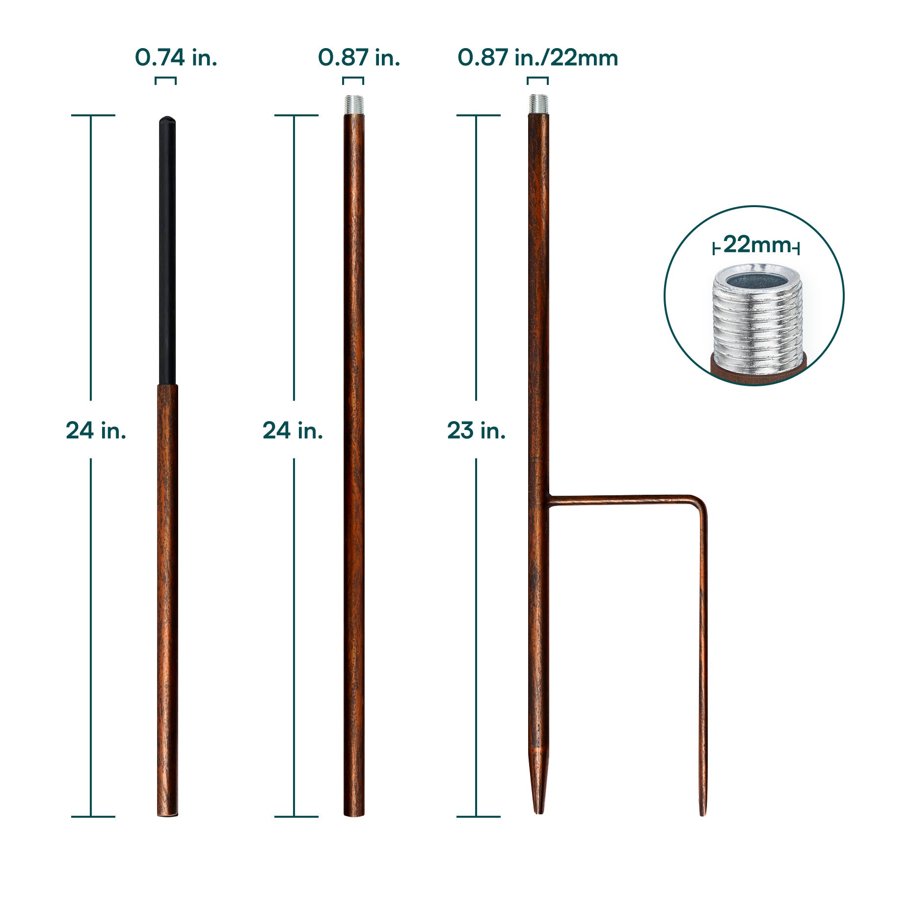 Wind Spinner Replacement Poles