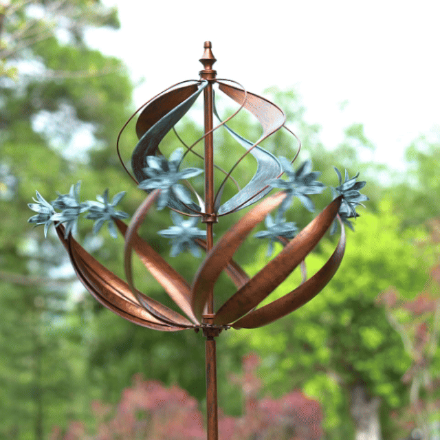 Globe Flower Wind Spinner