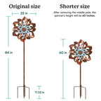 Dual Camellia Wind Spinner